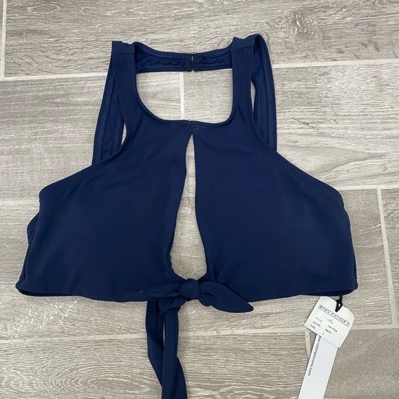 NWT Robin Piccone Women's Ava High Neck Keyhole Bikini Top size Large - Picture 4 of 6